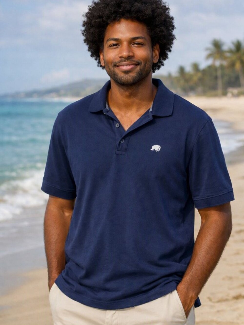 BANANA REPUBLIC Polo — Navy Start — Size M